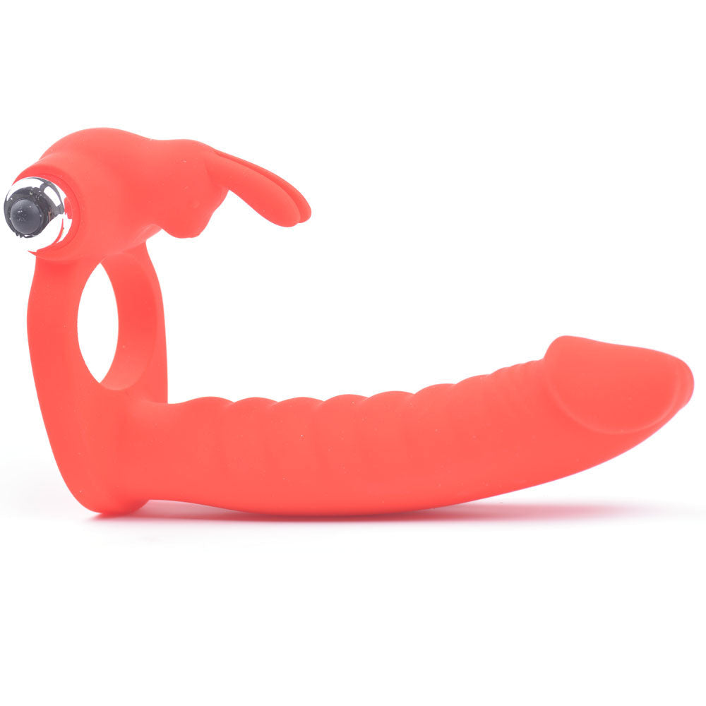 Vibrating Rabbit Cock Ring with Realistic Dildo