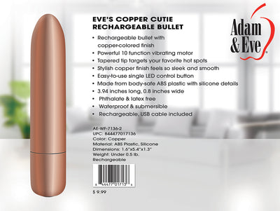 Eve's Copper Cutie Rechargeable Bullet