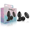 Cheeky Charms - Rechargeable Vibrating Metal Butt  Plug With Remote Control -  Medium