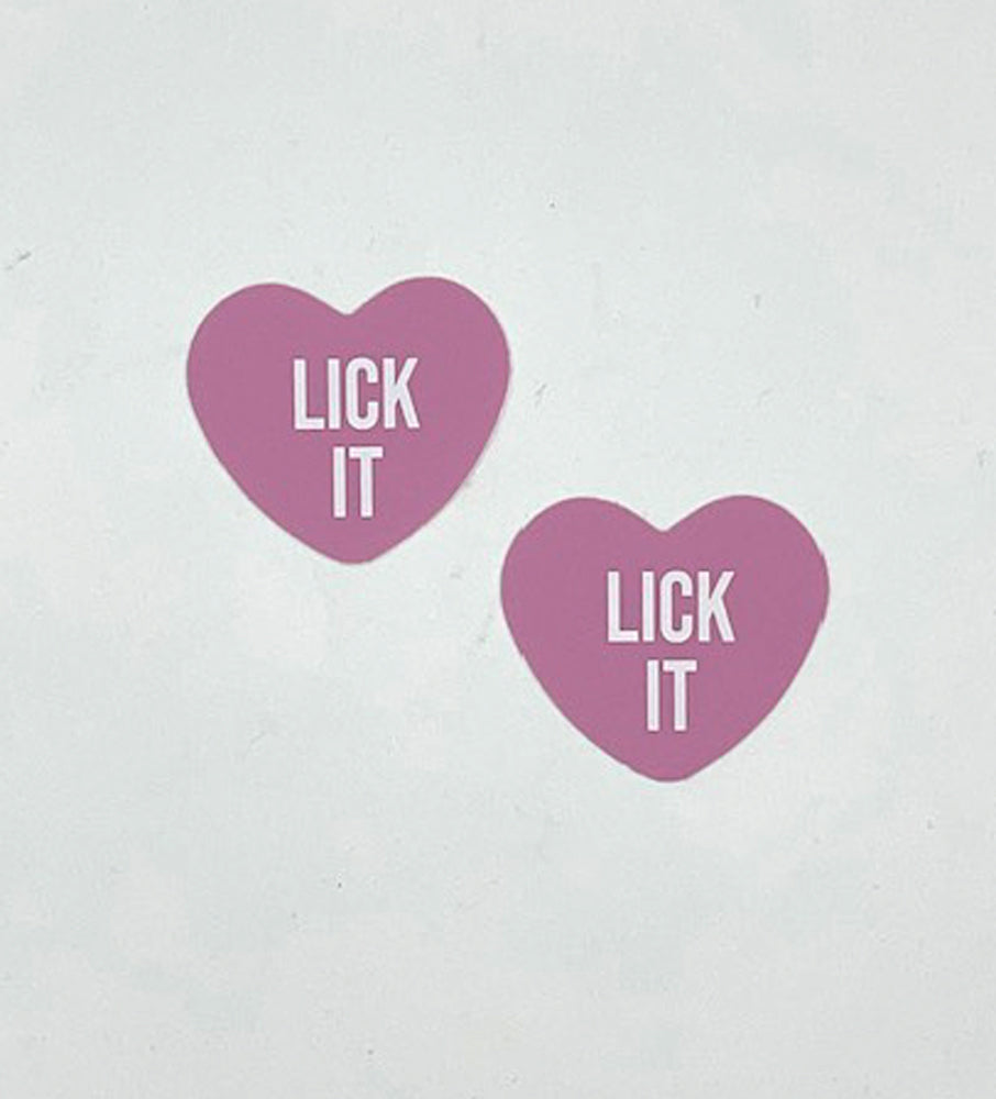 Lick It Light Pink Candy Heart Pasties