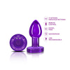 Cheeky Charms - Rechargeable Vibrating Metal Butt  Plug With Remote Control -Small