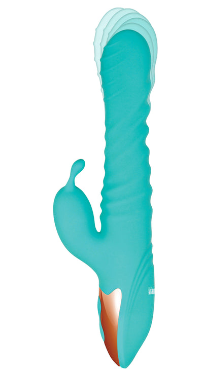 Heat Me Up Warming Rabbit Thruster - Aqua