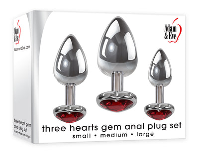 Three Hearts Gem Anal Plug Set AE-WF-6658-2