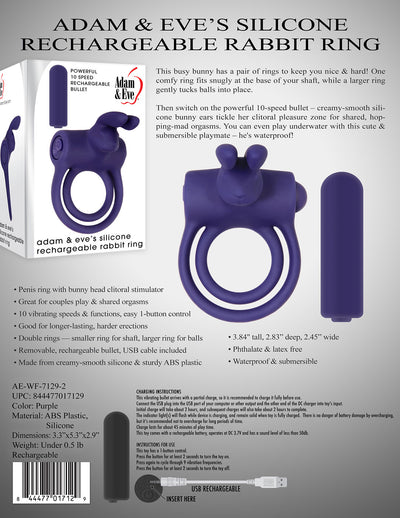 Silicone Rechargeable Rabbit Ring