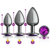 Cheeky Charms - Metal Butt Plug Gunmetal - Round - Anal Trainer Kit