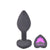 Small Silicone Anal Plug with Heart Shape Diamond