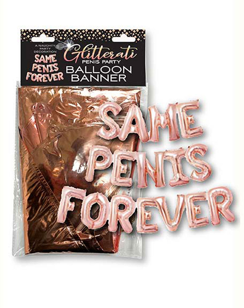 Glitterati Same Penis Balloon Banner - Pink LG-CP1100