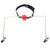 Red Ball Gag with Nipple Clamps