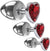 Three Hearts Gem Anal Plug Set