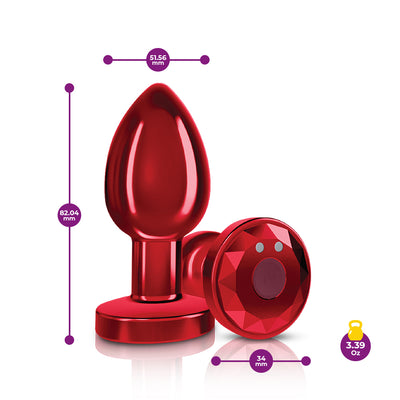 Cheeky Charms - Rechargeable Vibrating Metal Butt  Plug With Remote Control  - Medium