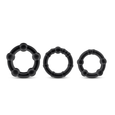 Stay Hard Beaded Cockrings - 3 Pack