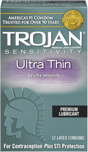 Trojan Sensitivity Ultra Thin Lubricated  Condoms - 12 Pack TJ92642