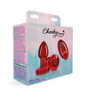 Cheeky Charms - Rechargeable Vibrating Metal Butt Plug With Remote Control- Small