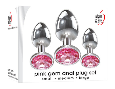 Pink Gem Anal Plug Set