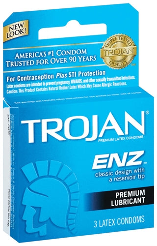 Trojan Enz Armor Spermicidal Lubricated  Condoms - 3 Pack