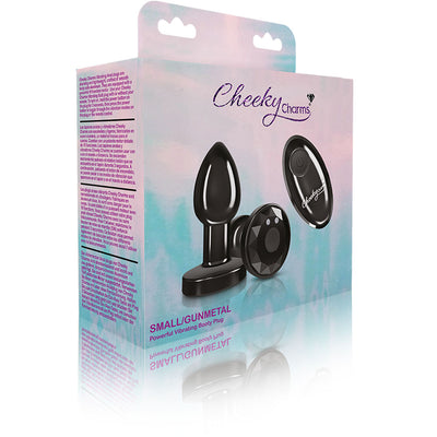 Cheeky Charms - Rechargeable Vibrating Metal Butt  Plug With Remote Control -  Small