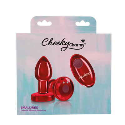 Cheeky Charms - Rechargeable Vibrating Metal Butt Plug With Remote Control- Small