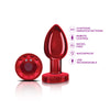 Cheeky Charms - Rechargeable Vibrating Metal Butt  Plug With Remote Control  - Medium