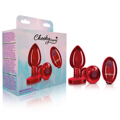 Cheeky Charms - Rechargeable Vibrating Metal Butt  Plug With Remote Control  - Medium