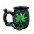 Black Matt Mug With Embossed Green Leaf - Roast  and Toast FC-82504