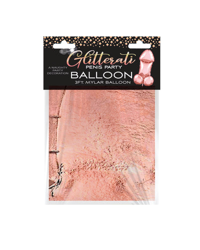 Glitterati Penis Party Balloon - Rose Gold LG-CP1082