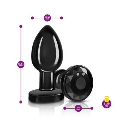 Cheeky Charms - Rechargeable Vibrating Metal Butt  Plug With Remote Control -  Medium